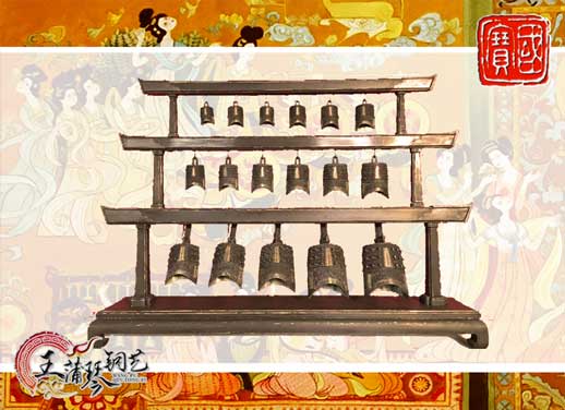 山東客戶定制17件古編鐘，迎賓編鐘古樂