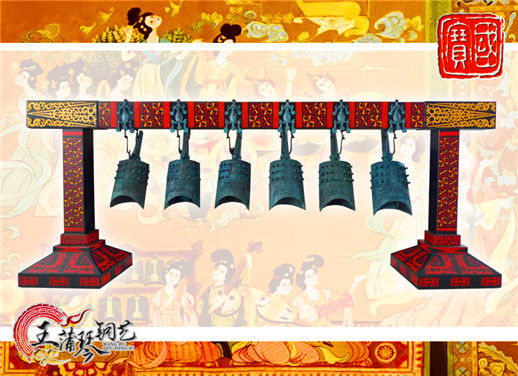 6件套仿古編鐘，小型特色樂器，民樂混音配套
